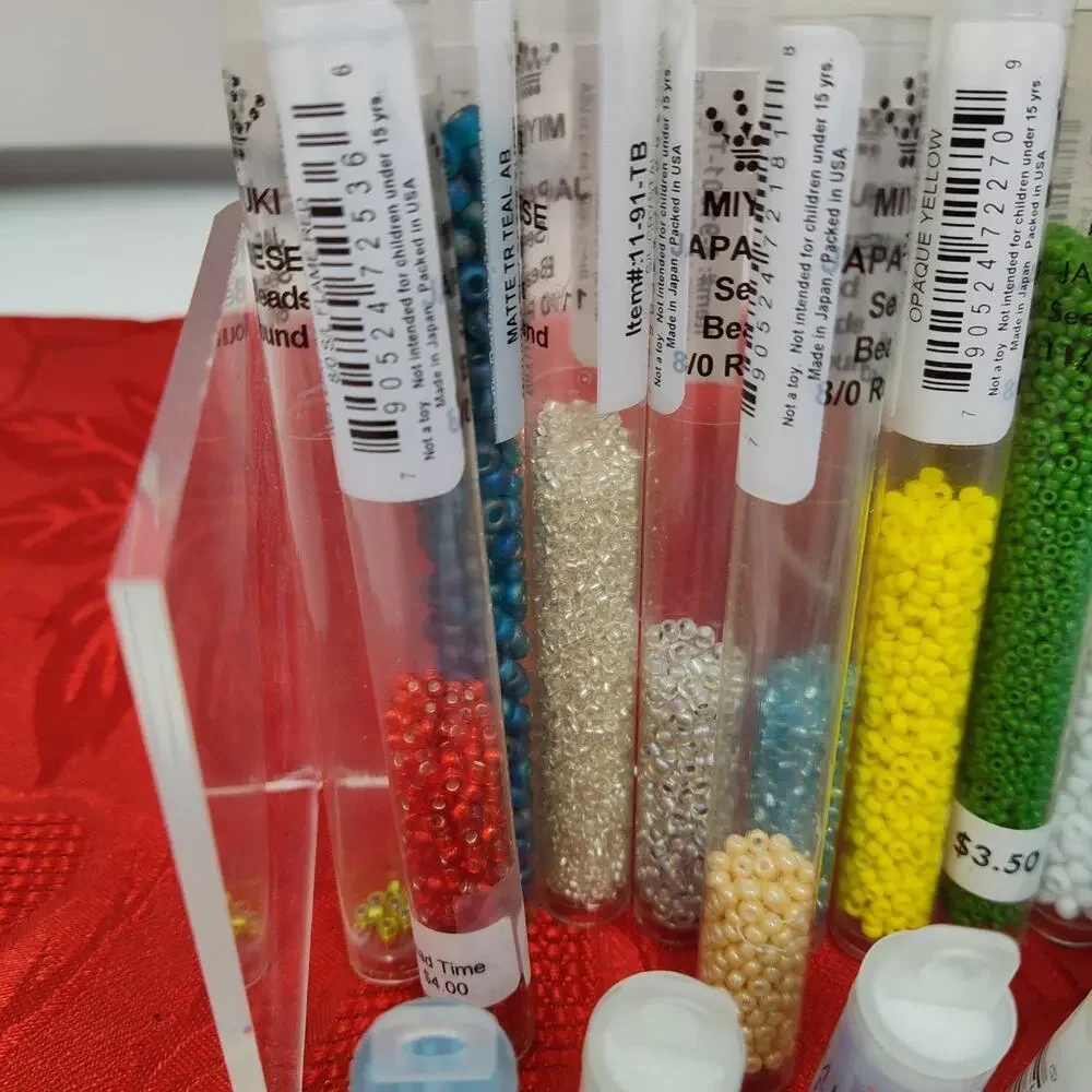 Huge Lot Of 45 Miyuki's Seed Beads Brand New N Opened Different Sizes N Colors